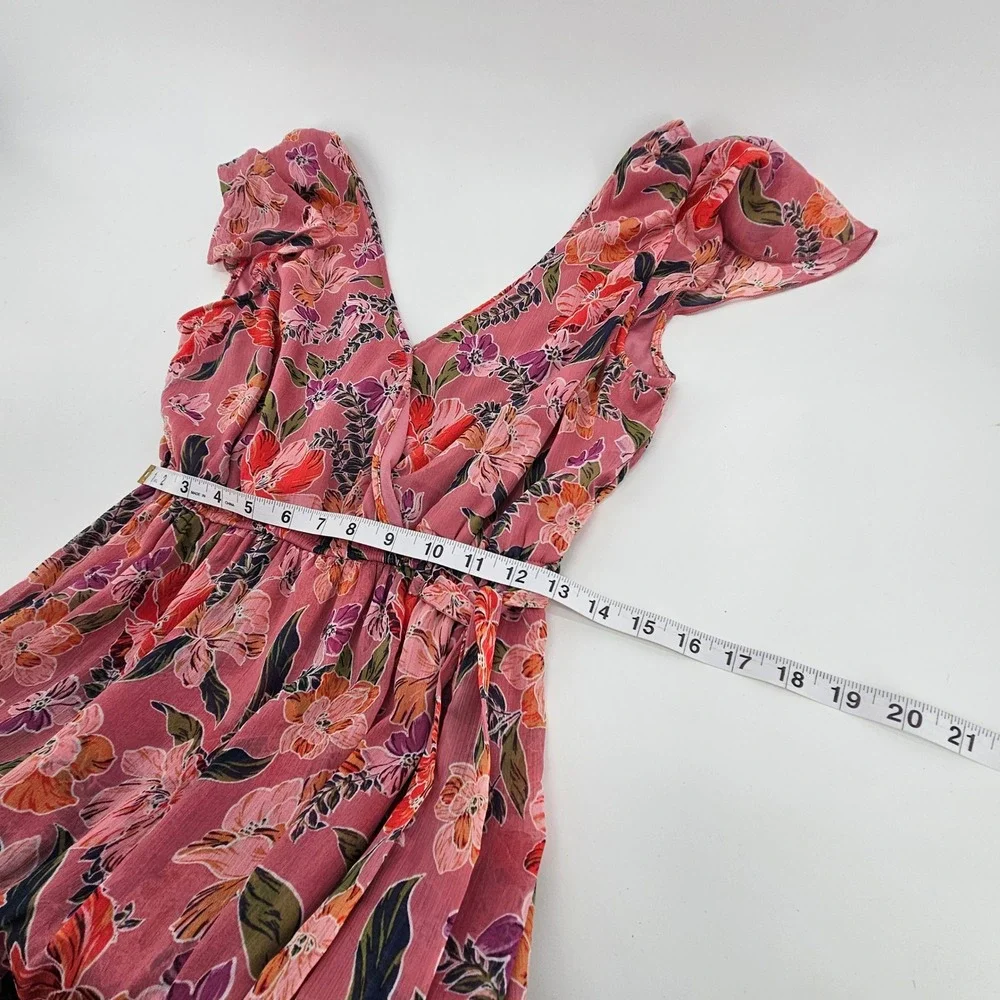Band of Gypsies Floral Cottage Maxi Dress‎ Boho M Summer Wedding Vacation Flowy